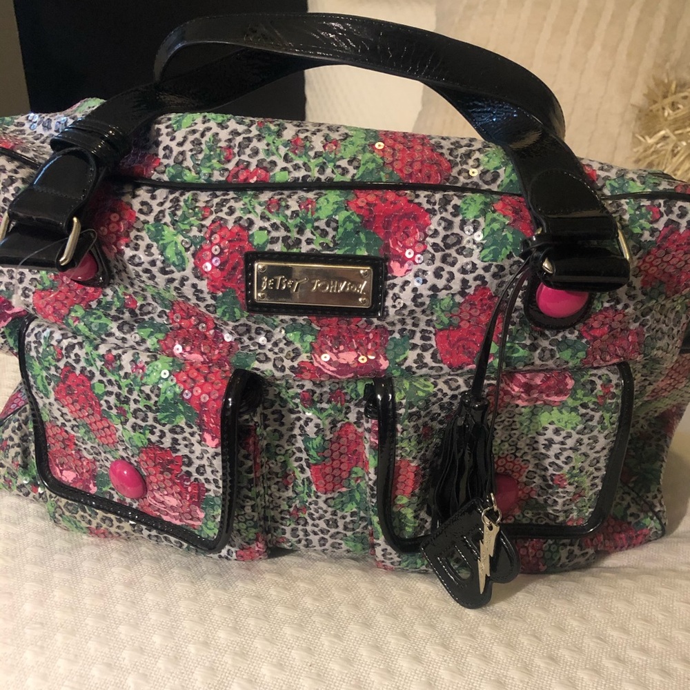 Betsy Johnson sequence duffle bag